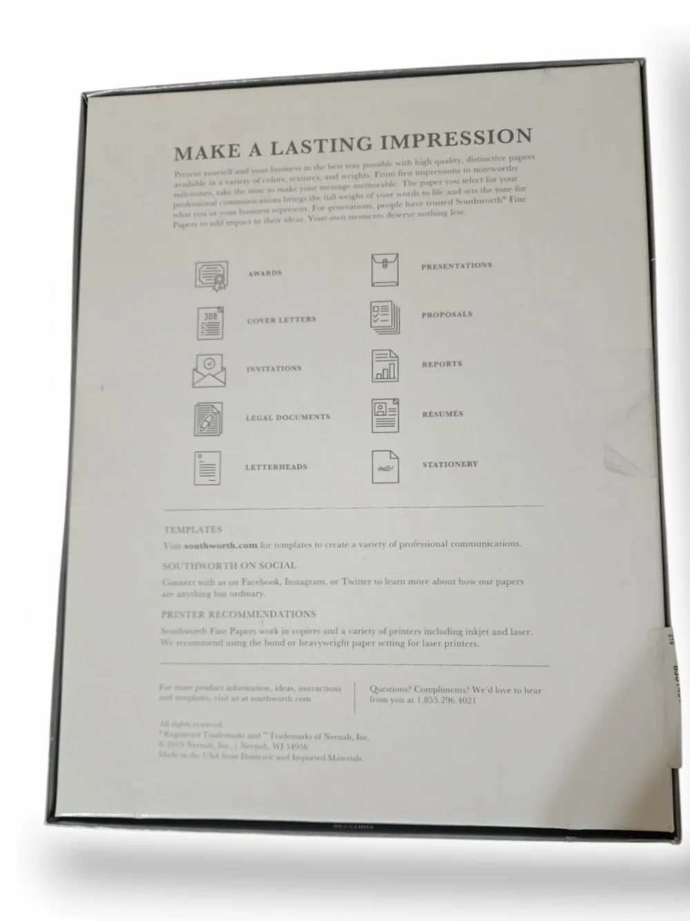Ivory Linen Fine Paper Pack - 100 Sheets